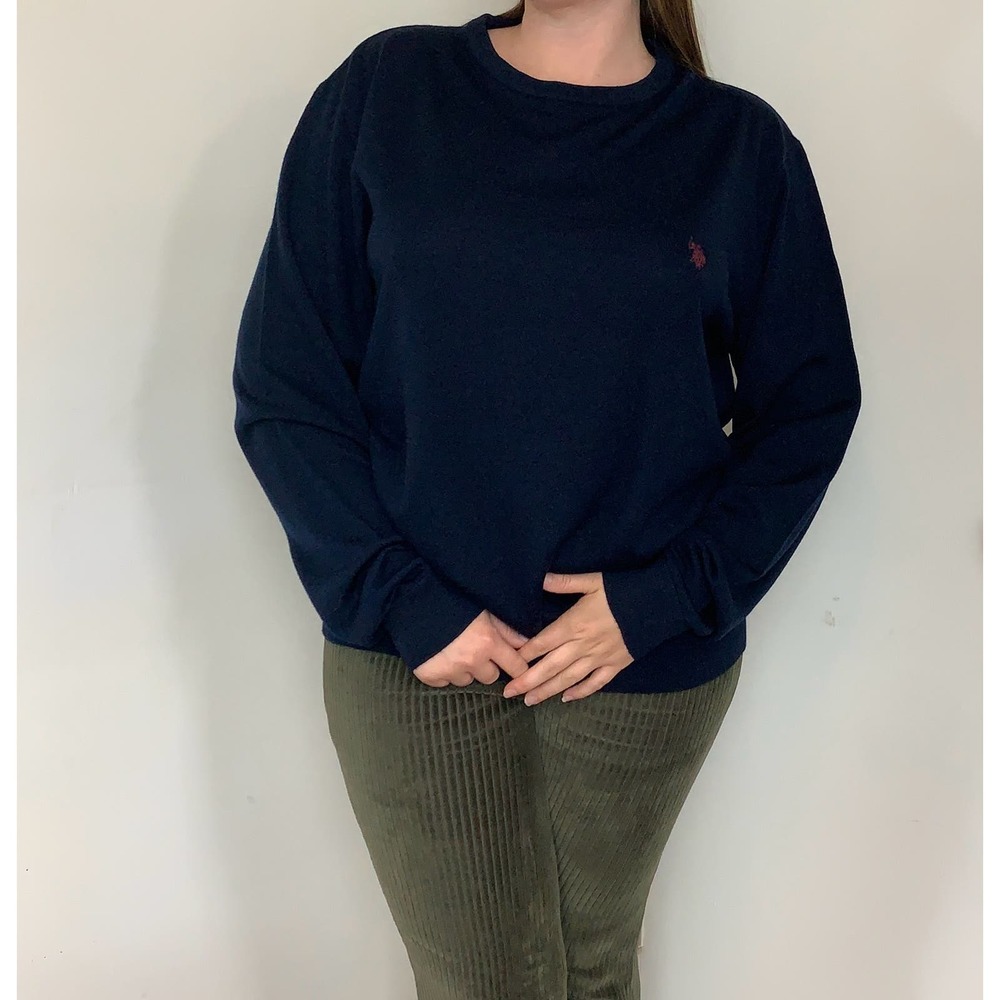 US Polo Assn Wool Sweater Navy Blue Size 2XL